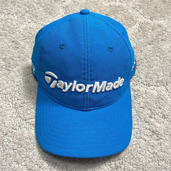TaylorMade Tour Preferred SLDR Golf Strapback Adjustable Hat Cap Men Tennis Blue - Picture 1 of 8